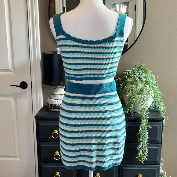 WILD FABLE 2 Pc. Striped Skirt & Crop Top Set Size Small - Picture 6 of 13